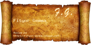 Fityor Gemma névjegykártya